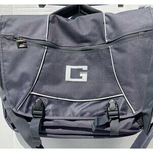 GUESS Laptop Commuter Business Overnight School Messenger Bag Gray Nylon